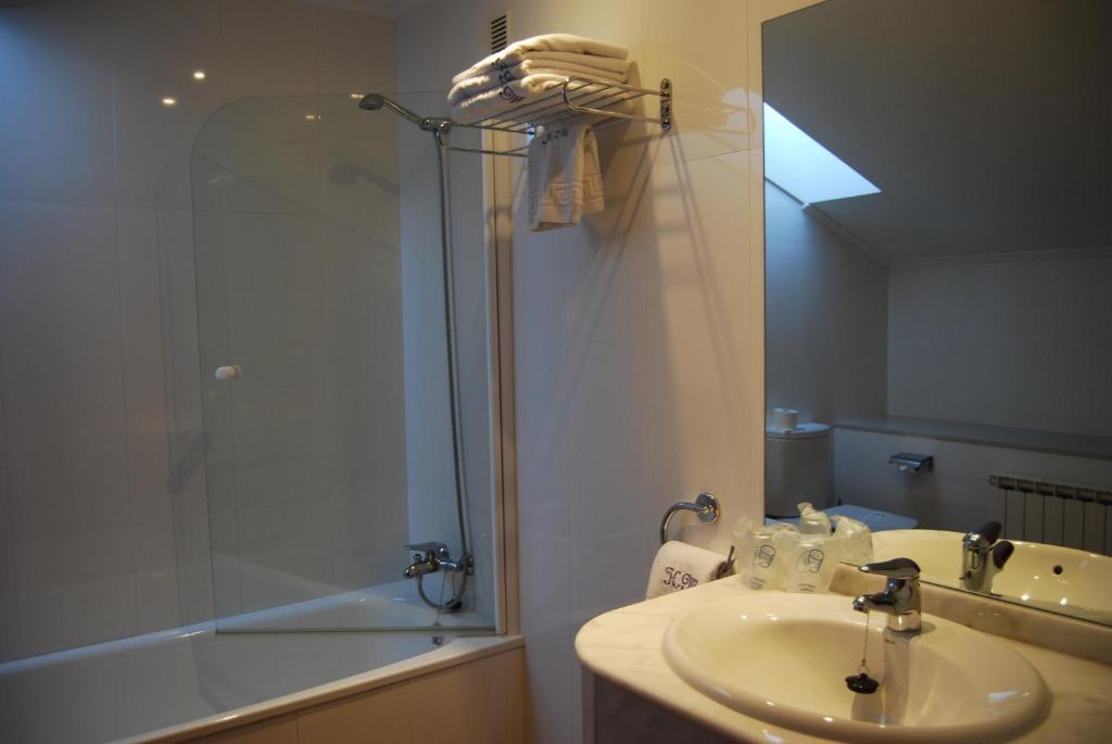 Koupelna v ubytování Hotel Meleiros