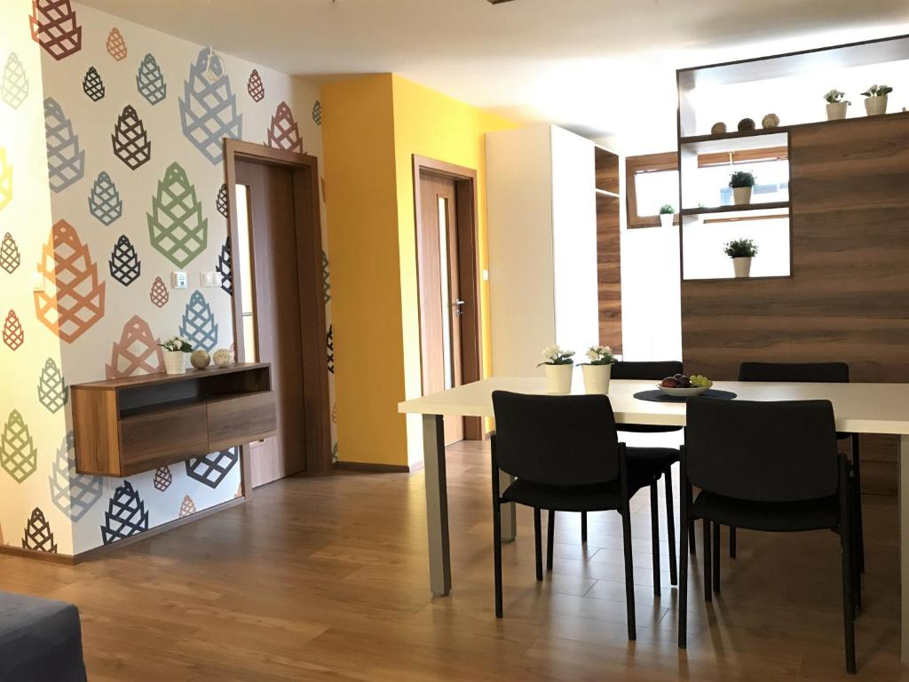 Posezení v ubytování Apartmány Pinie Lipno