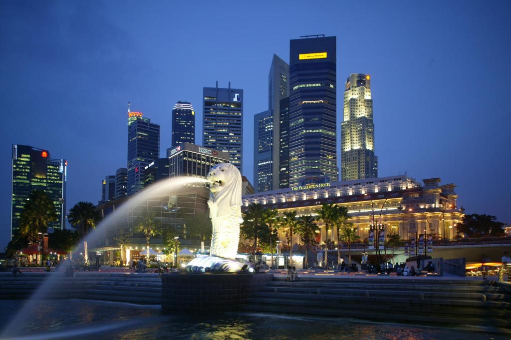 Nespecifikovaný výhled na destinaci Singapur nebo výhled na město při pohledu z hotelu
