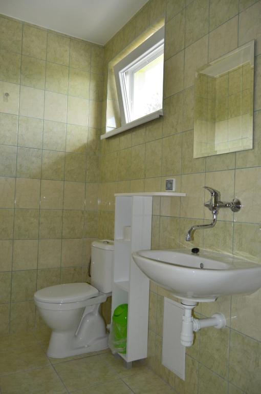 Koupelna v ubytování Promenád apartmány