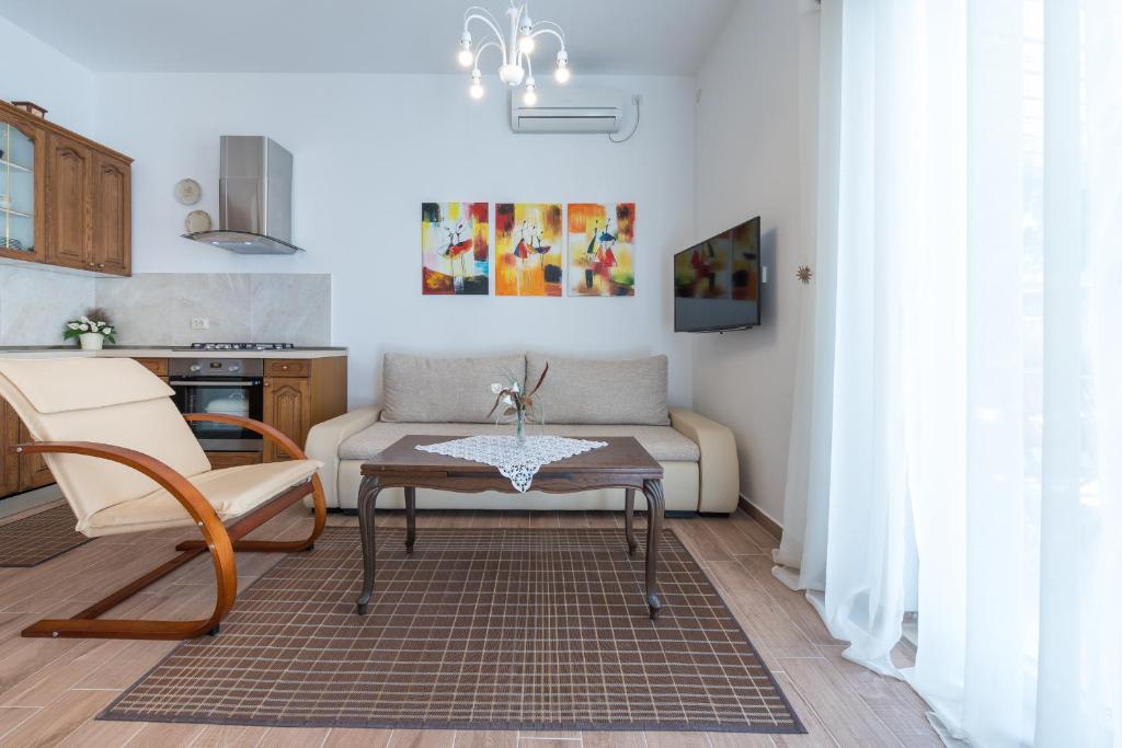 Kuchyň nebo kuchyňský kout v ubytování K&L central apartments