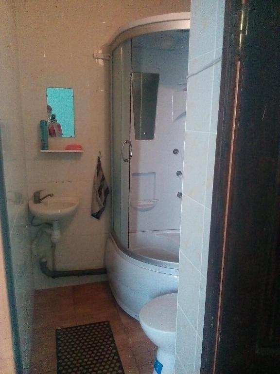 Koupelna v ubytování Hotel Uyut