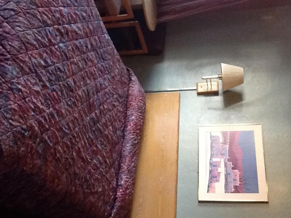 a bedroom with a bed and a picture on the floor at Snowy River Inn in Show Low