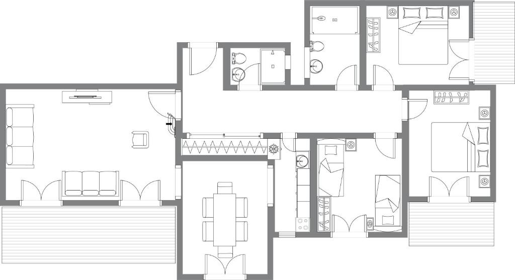 Půdorys ubytování Apartment Vrutak