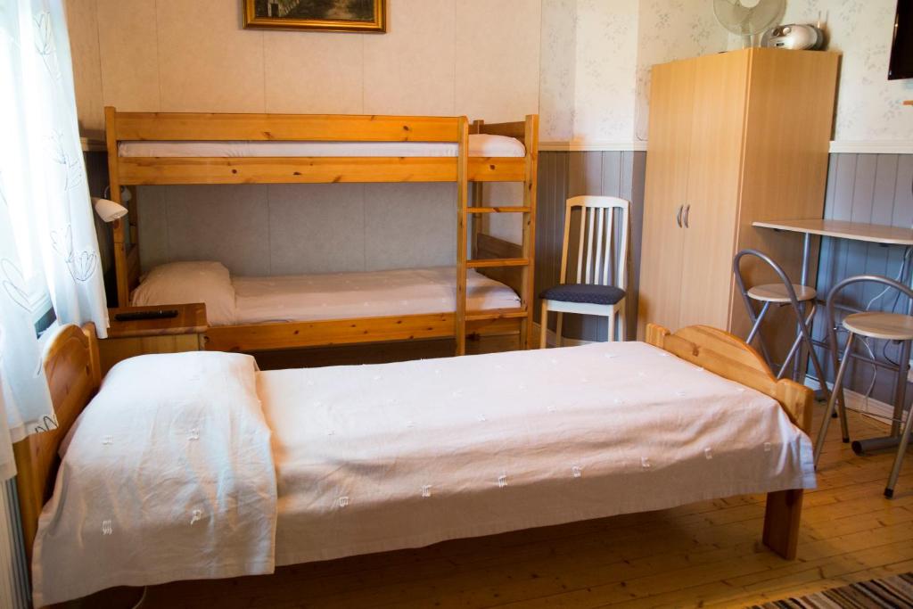 Postel nebo postele na pokoji v ubytování Rauhanlaakson huoneistot