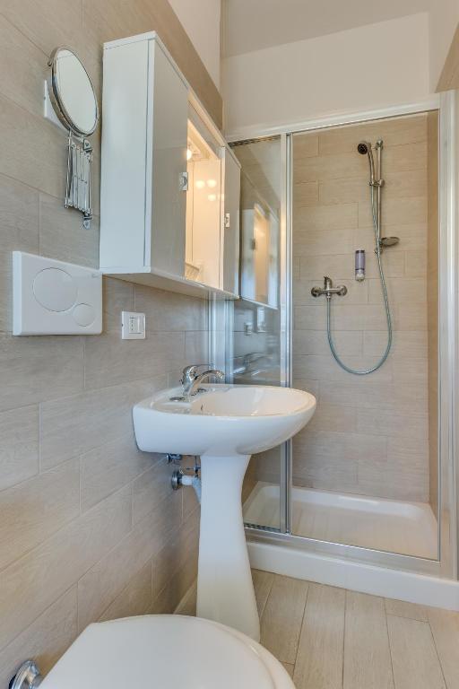 Koupelna v ubytování Hotel Austria