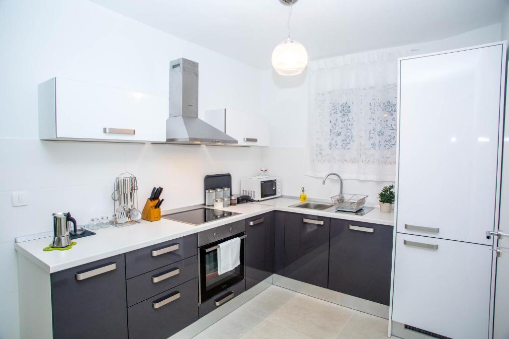 Kuchyň nebo kuchyňský kout v ubytování Villa Orljak
