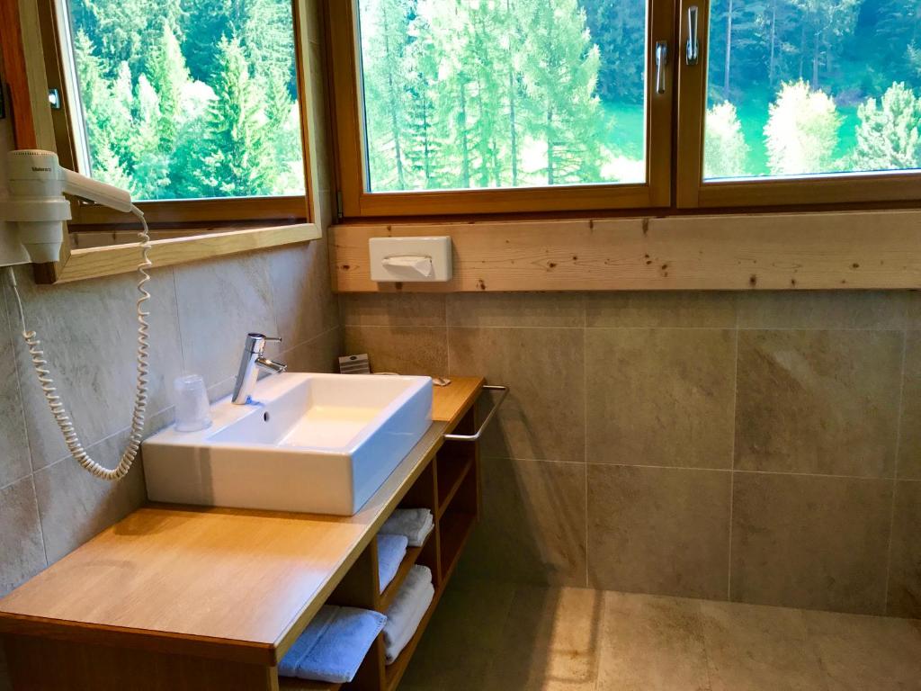 Koupelna v ubytování Hotel Arnaria