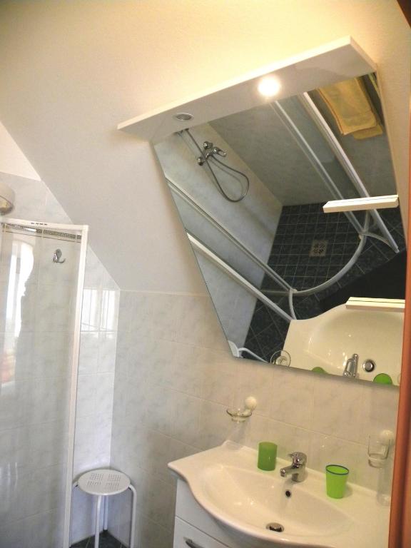 Koupelna v ubytování Gästehaus Lisa