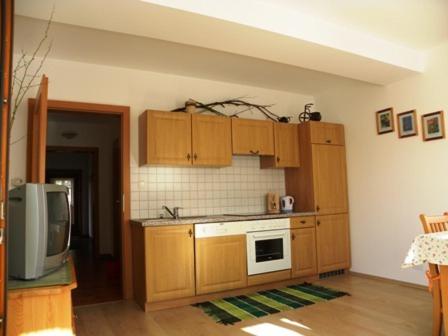 Kuchyň nebo kuchyňský kout v ubytování Gästehaus Lisa