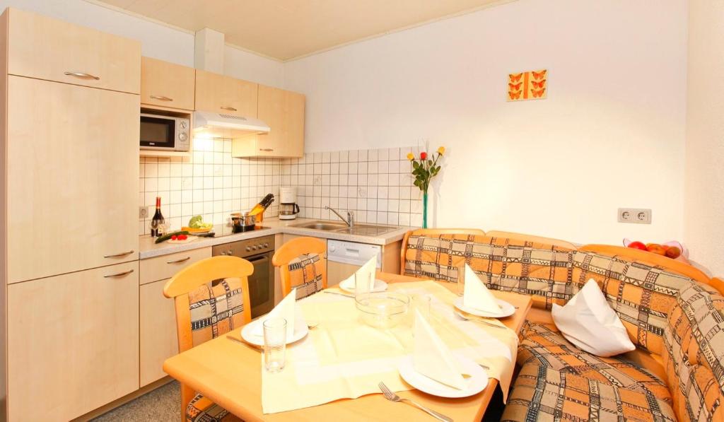 Kuchyň nebo kuchyňský kout v ubytování Gästehaus Berghof Schöpf