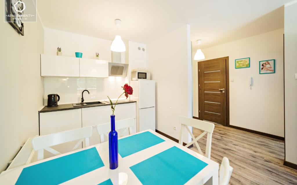 Kuchyňa alebo kuchynka v ubytovaní Wonder Home - Apartamenty w spokojnej okolicy, z widokiem na góry