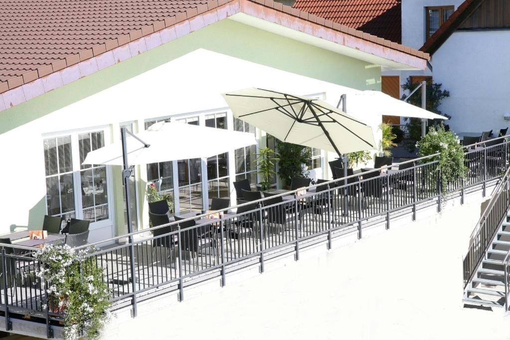 Balkón nebo terasa v ubytování Landgasthof Bieg