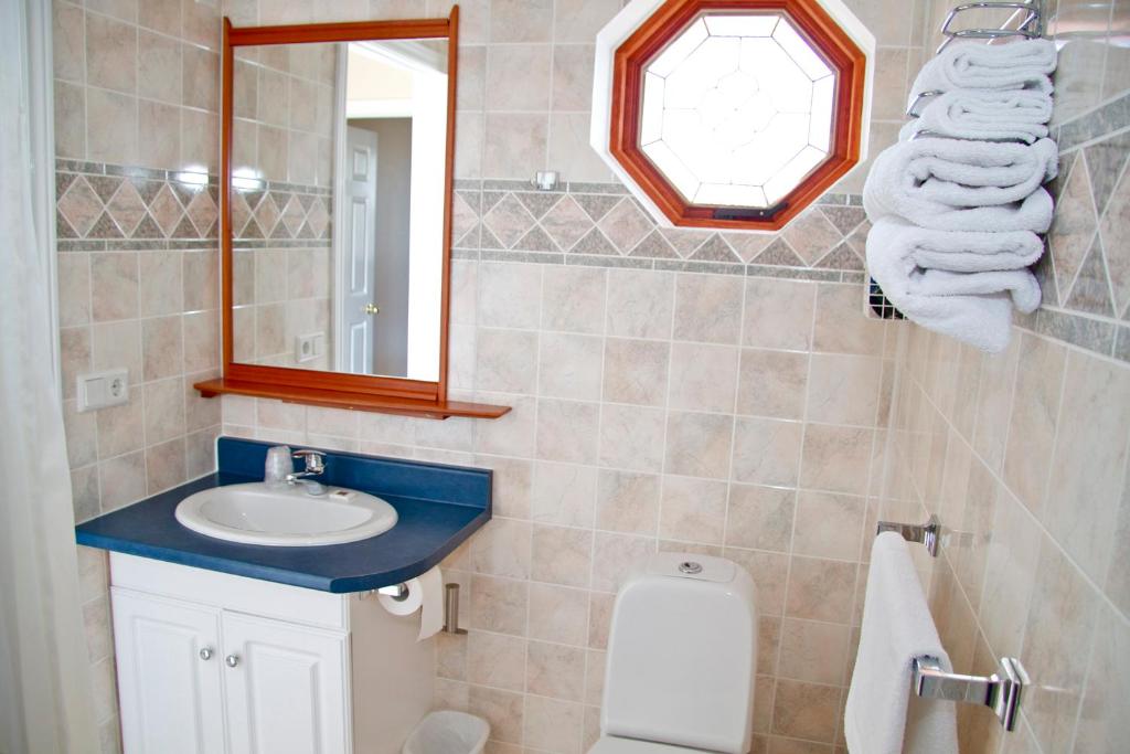 Koupelna v ubytování Hotel Vogar