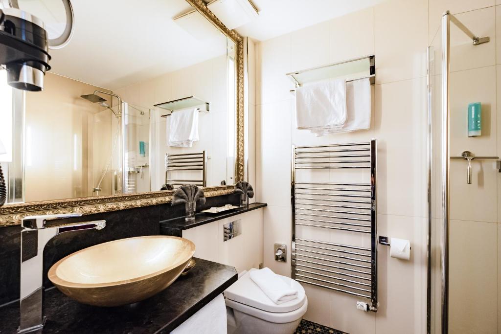 Koupelna v ubytování Hotel Kolb