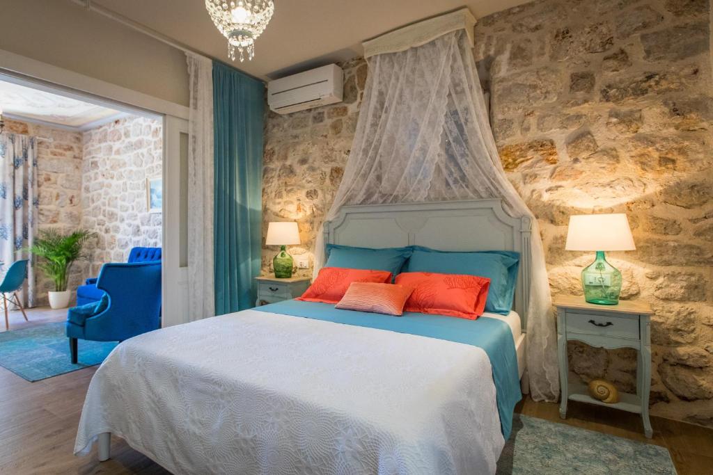 Posteľ alebo postele v izbe v ubytovaní Villa Ani apartment Aquamarine