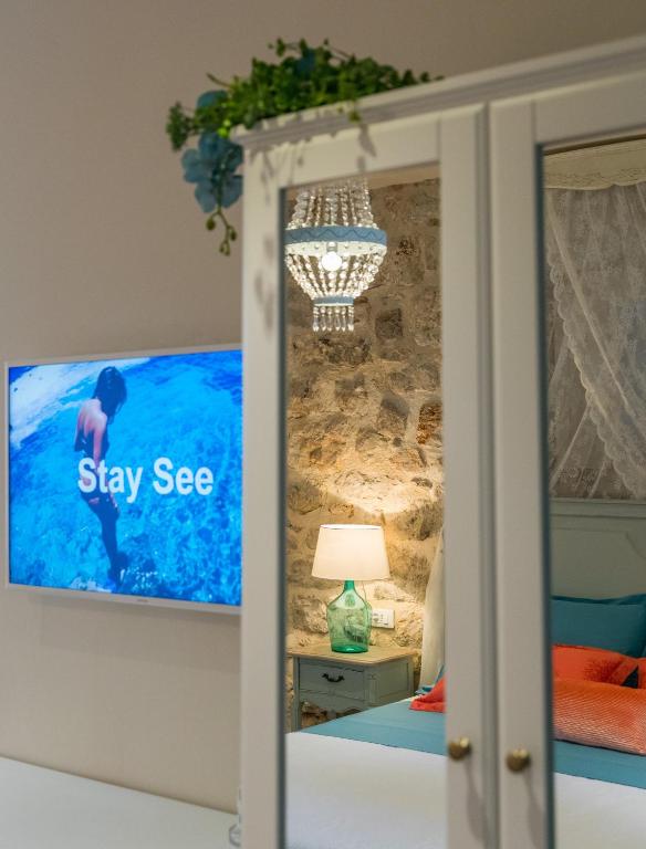 Posteľ alebo postele v izbe v ubytovaní Villa Ani apartment Aquamarine