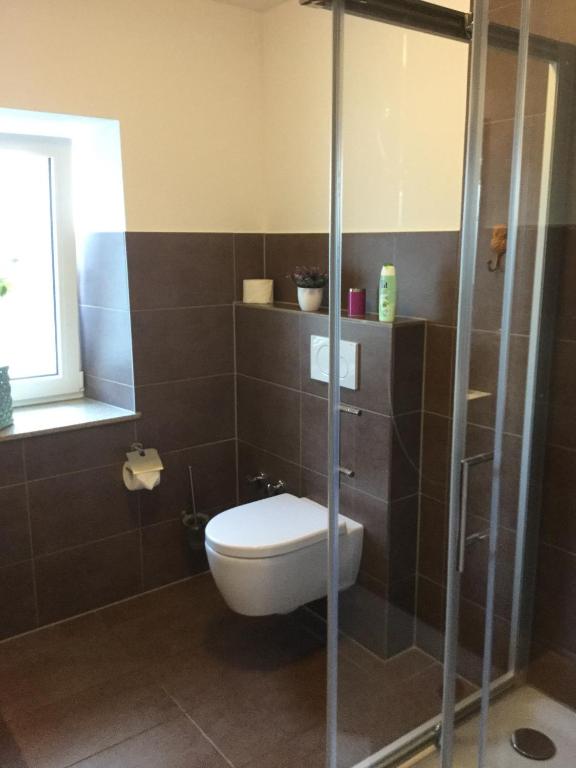 Koupelna v ubytování Hotel Zum Alten Schlagbaum