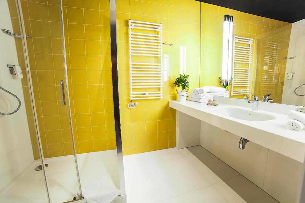 Koupelna v ubytování Hotel Metropolitan