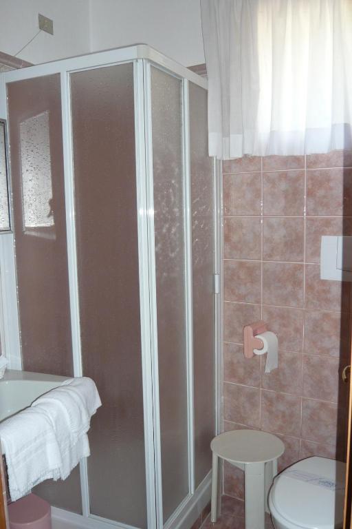Koupelna v ubytování Hotel La Sacca