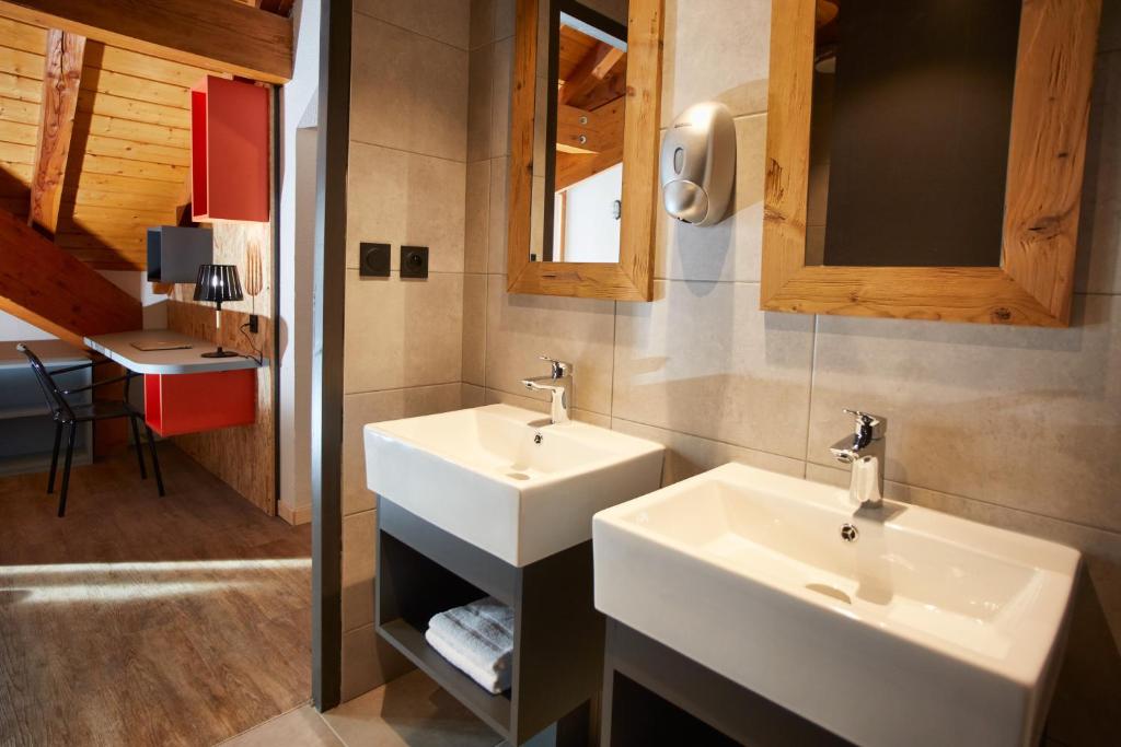 Koupelna v ubytování Moontain Hostel