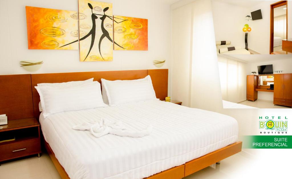 Postel nebo postele na pokoji v ubytování Hotel B`Quin Plaza Cúcuta