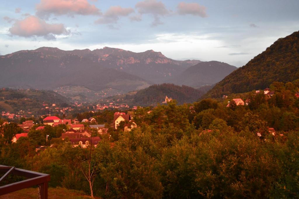 O vedere generală la munți sau o vedere la munte luată de la această pensiune