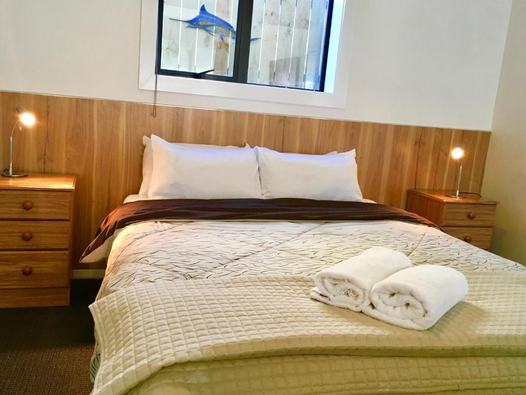 Postel nebo postele na pokoji v ubytování Owens Motel