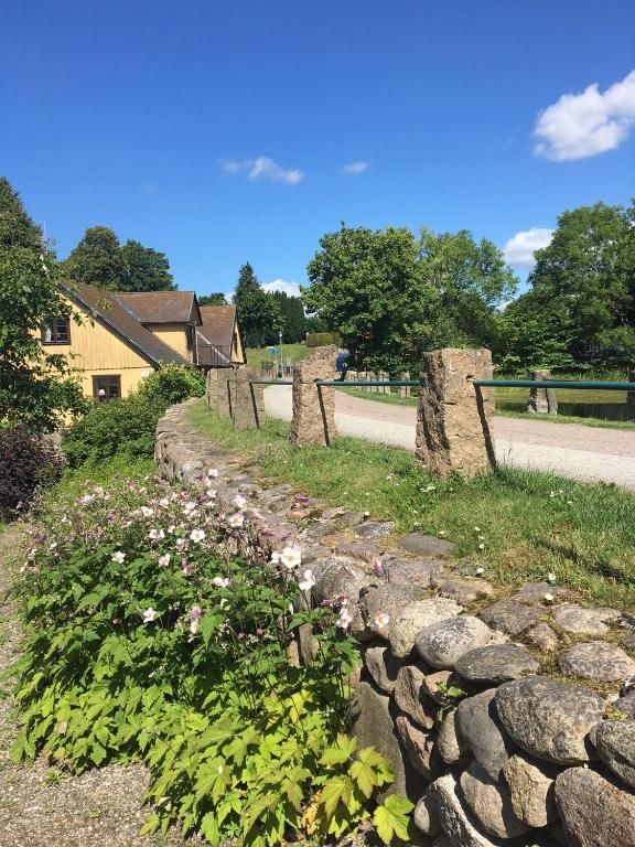 Zahrada ubytování Munkamöllan Logi Skåne Tranås