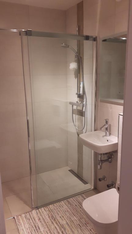 Kúpeľňa v ubytovaní Alpenappartements Domicil include Jokercard