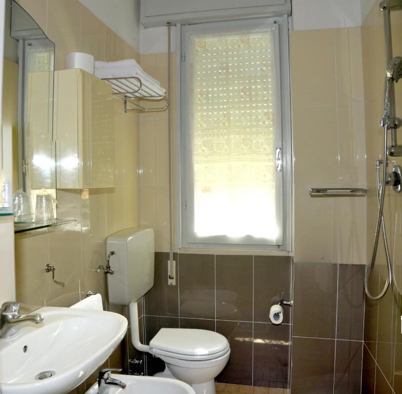 Koupelna v ubytování Hotel Levante