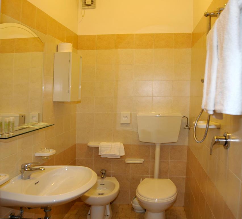 Koupelna v ubytování Hotel Levante
