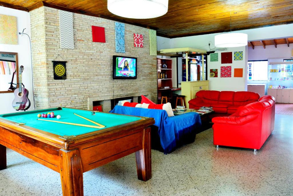 Χώρος καθιστικού στο El Viajero Asuncion Hostel & Suites