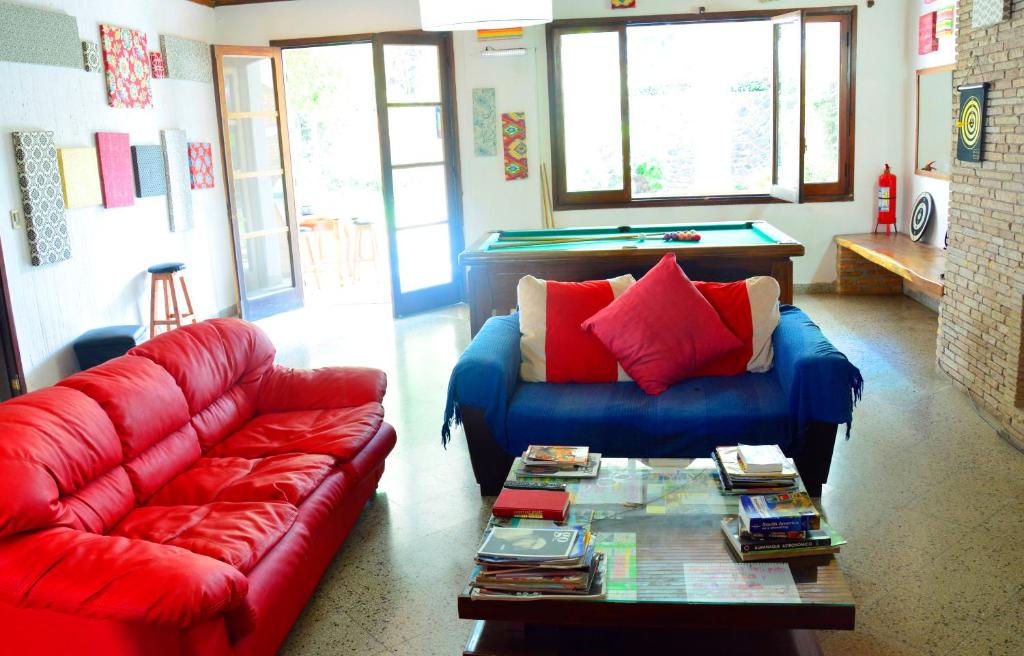 Χώρος καθιστικού στο El Viajero Asuncion Hostel & Suites