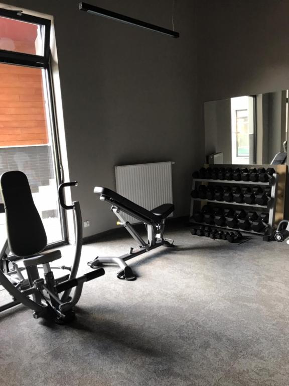 Posilňovňa alebo fitness centrum v ubytovaní OMI Apartments