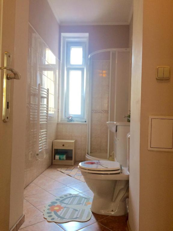 Koupelna v ubytování Blue Rose Apartman