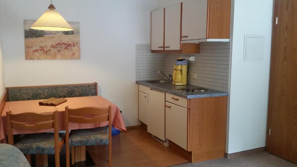 Kuchyň nebo kuchyňský kout v ubytování Landhaus Aggenstein