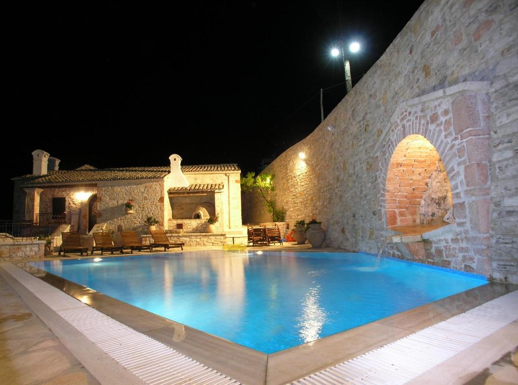 The swimming pool at or close to Traditional Stone Villa Olympia