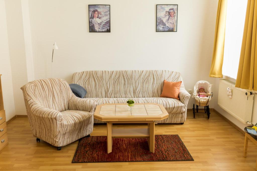Posezení v ubytování Ferienwohnung Schermer