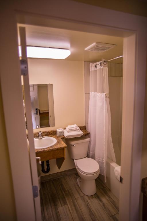 Koupelna v ubytování Sahara Courtyard Inn Penticton