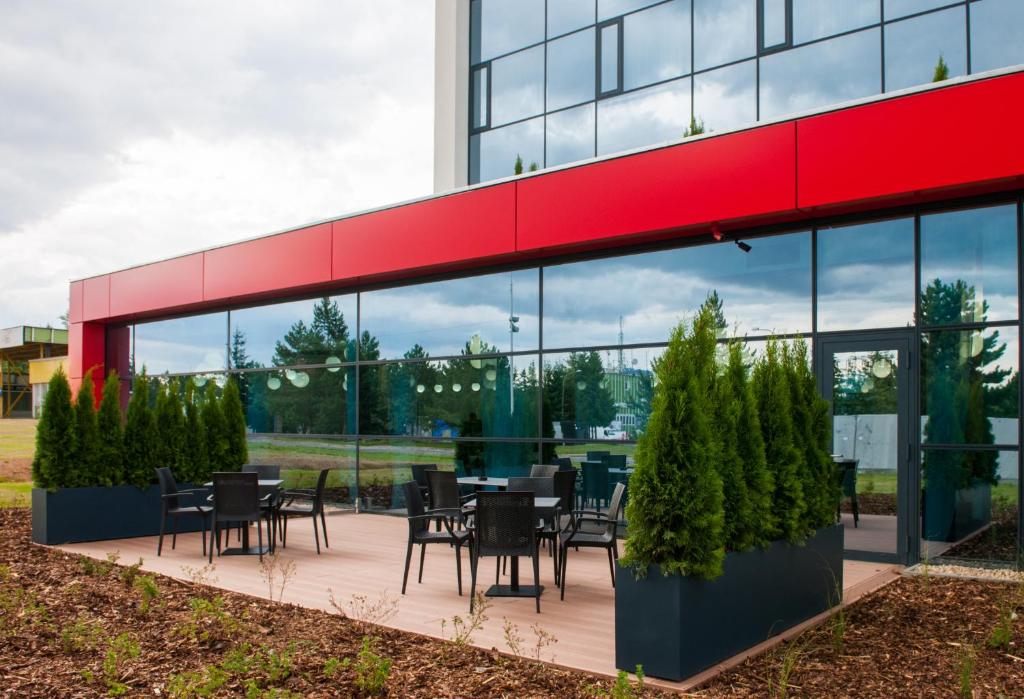 Zahrada ubytování Grid Hotel