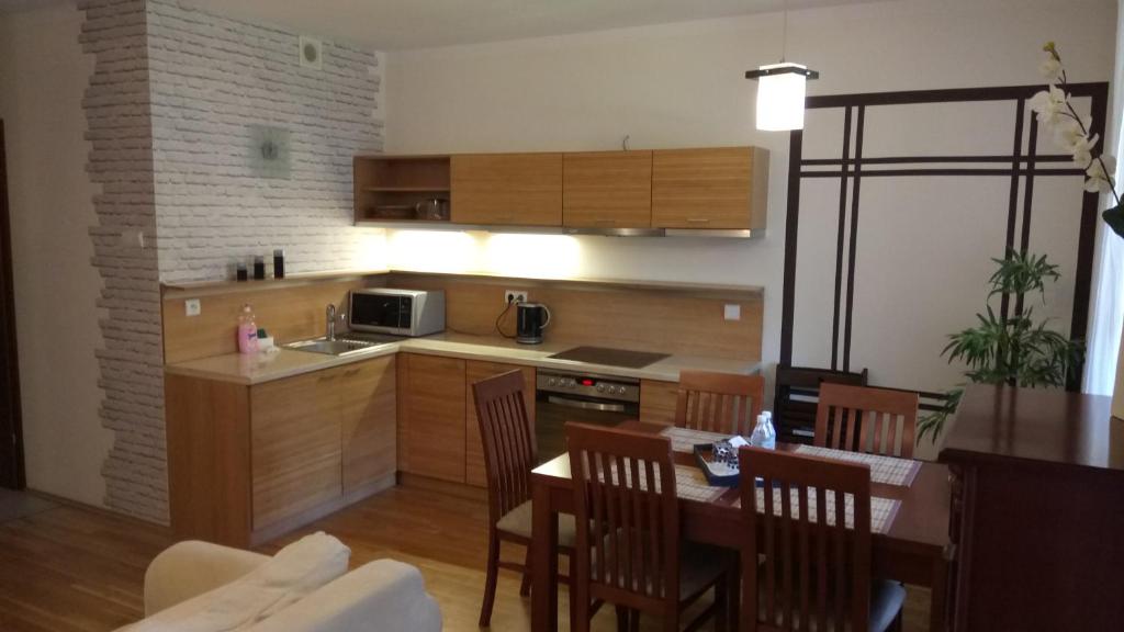 Kuchyňa alebo kuchynka v ubytovaní Apartament Bambusowy