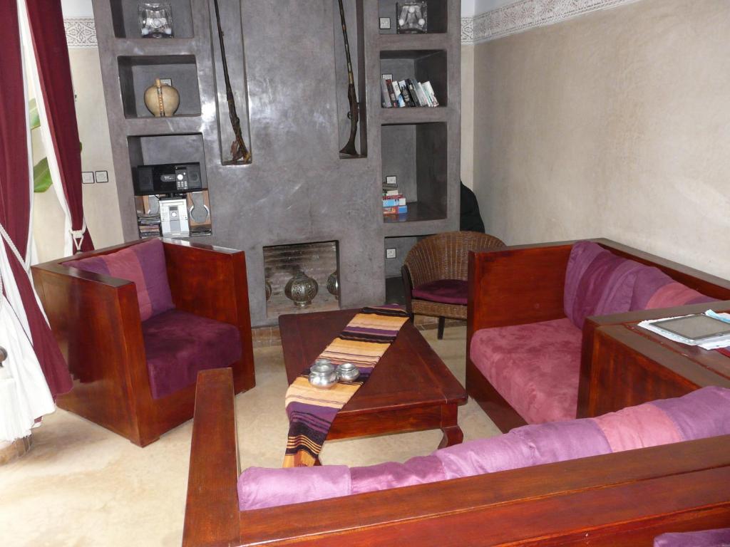 Posezení v ubytování Riad Elias & Spa