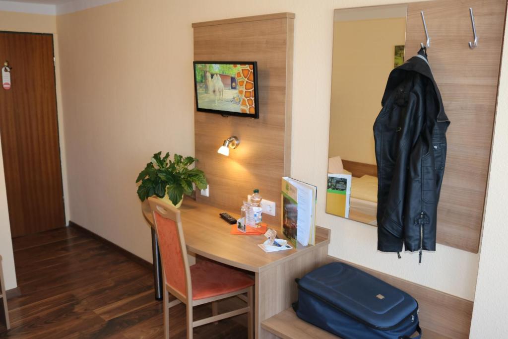 TV a/nebo společenská místnost v ubytování Hotel Brigitte