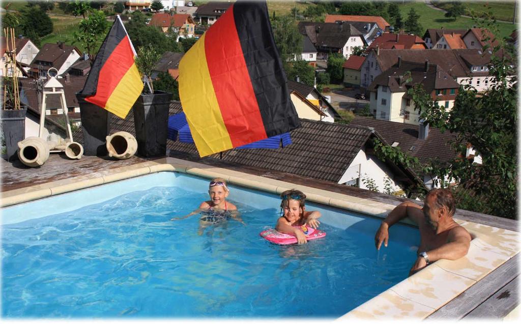 Bazén v ubytování Panoramaferienwohnung Monika mit Pool nebo v jeho okolí