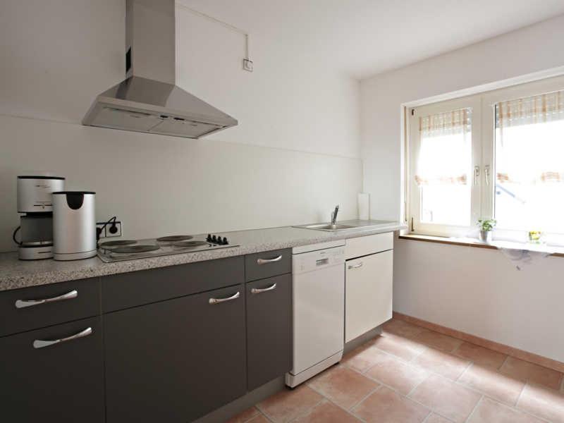 Kuchyň nebo kuchyňský kout v ubytování Panoramaferienwohnung Monika mit Pool