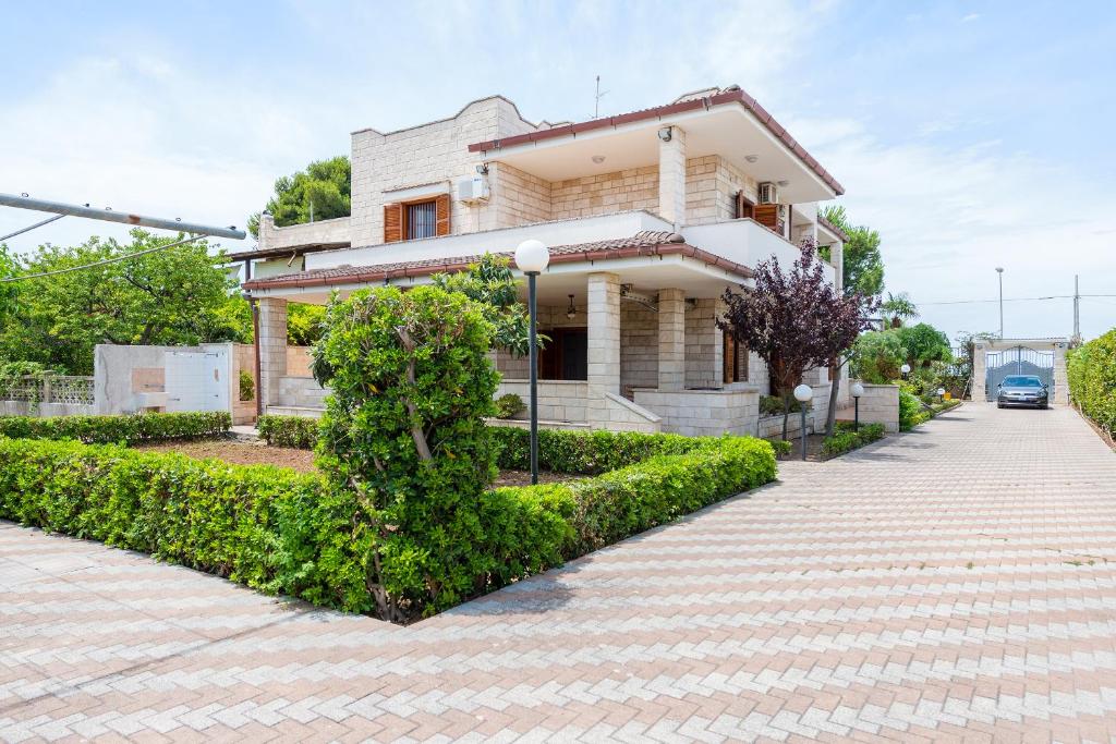 Bygningen som feriehuset ligger i