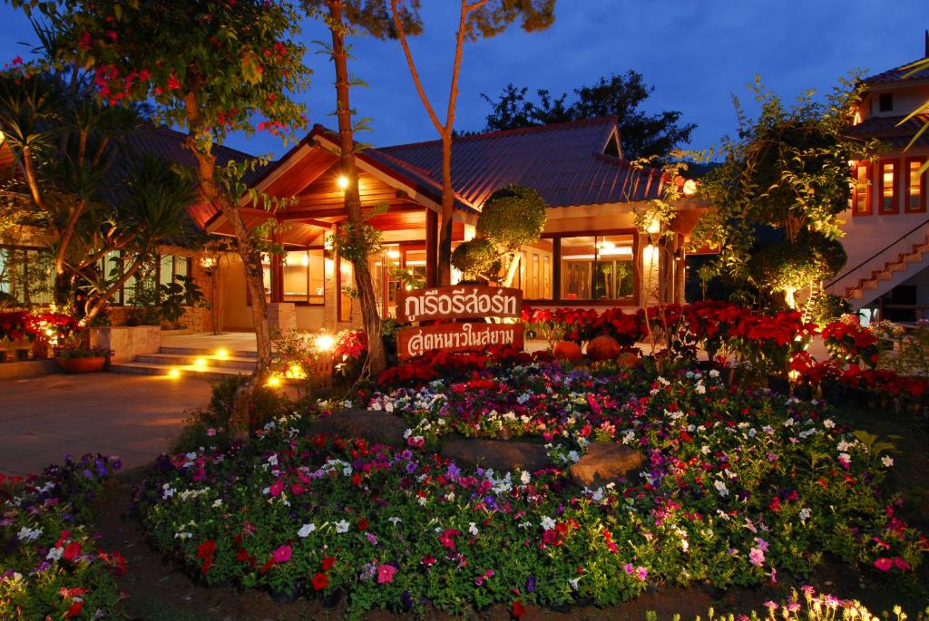 Zahrada ubytování Phurua Resort