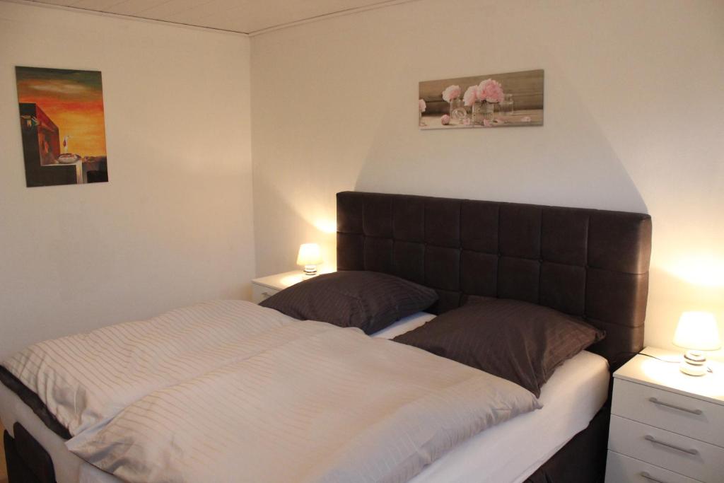 Postel nebo postele na pokoji v ubytování Ferienhaus am Emspark
