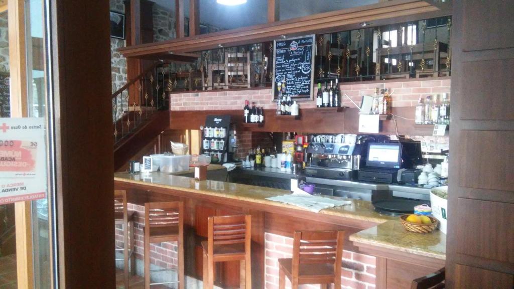 The lounge or bar area at Pension a Fontiña
